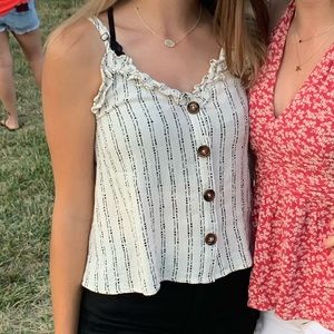 Altar’d State Tank Top. Size Small. Black and white